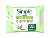Grocery Delivery London - Simple Kind To Skin Cleansing Facial Wipes 25'S same day delivery