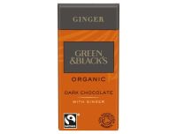 Grocery Delivery London - Green and Blacks Dark Chocolate Ginger 100g same day delivery