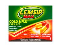 Lemsip Max Cold & Flu 8 Capsules
