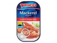 Grocery Delivery London - Princes Mackerel Fillets in a rich tomato sauce 125g same day delivery