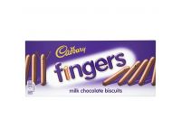 Grocery Delivery London - Cadbury Fingers Milk Chocolate 114g same day delivery